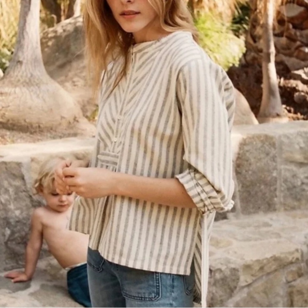DÔEN Starboard Raw Silk Top